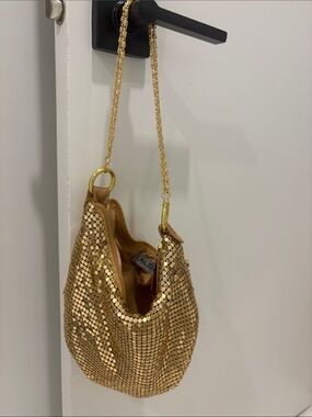 Aldo Gold Sequin Chain Shoulder Bag